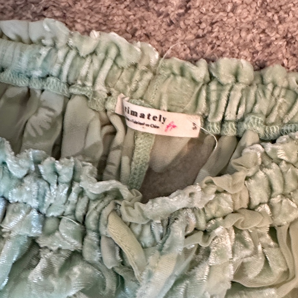 New Free People Forever Young Burnout Lace Pants ~  Seafoam Green - Picture 8 of 12